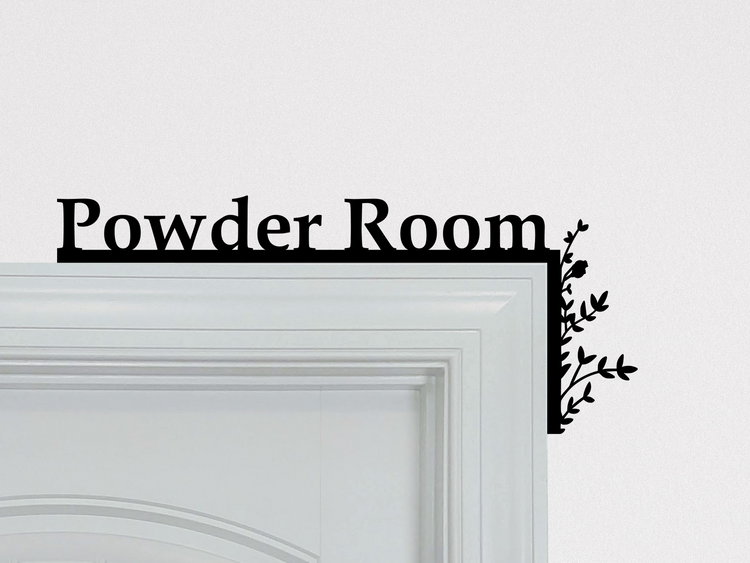 Powder Room Door Topper