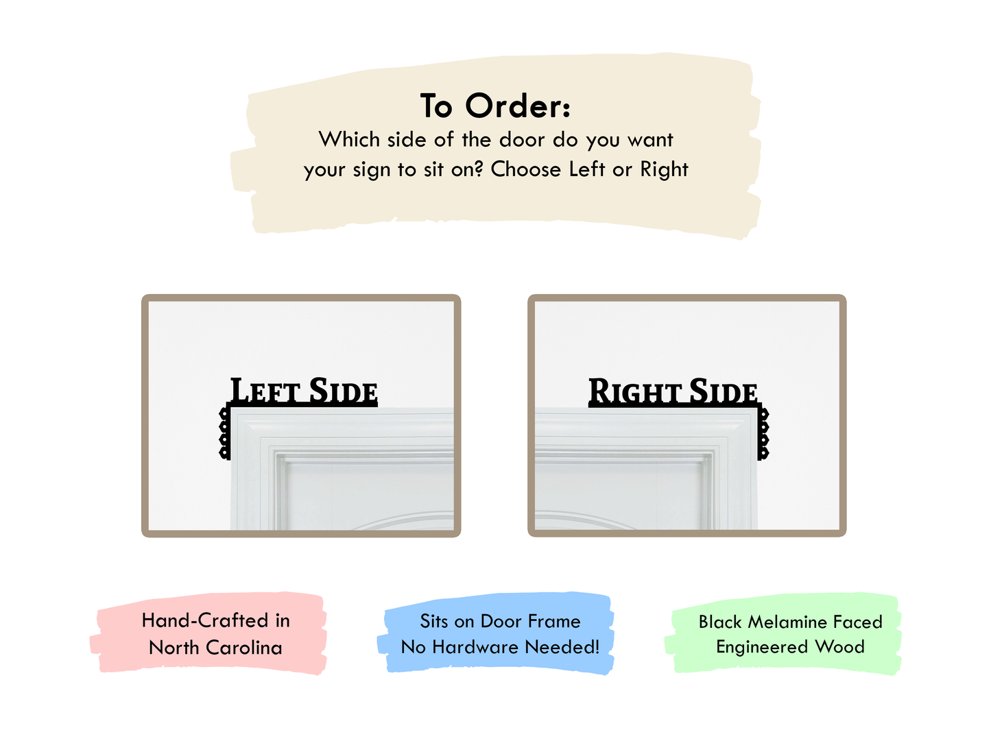 Garage Door Topper Corner Sign