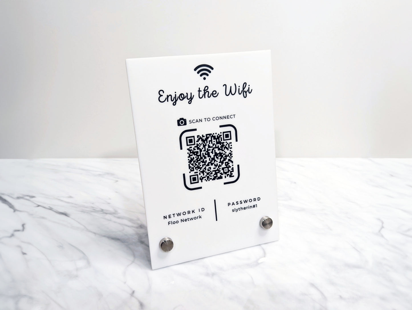 Wifi QR Code 5x7" Acrylic Sign