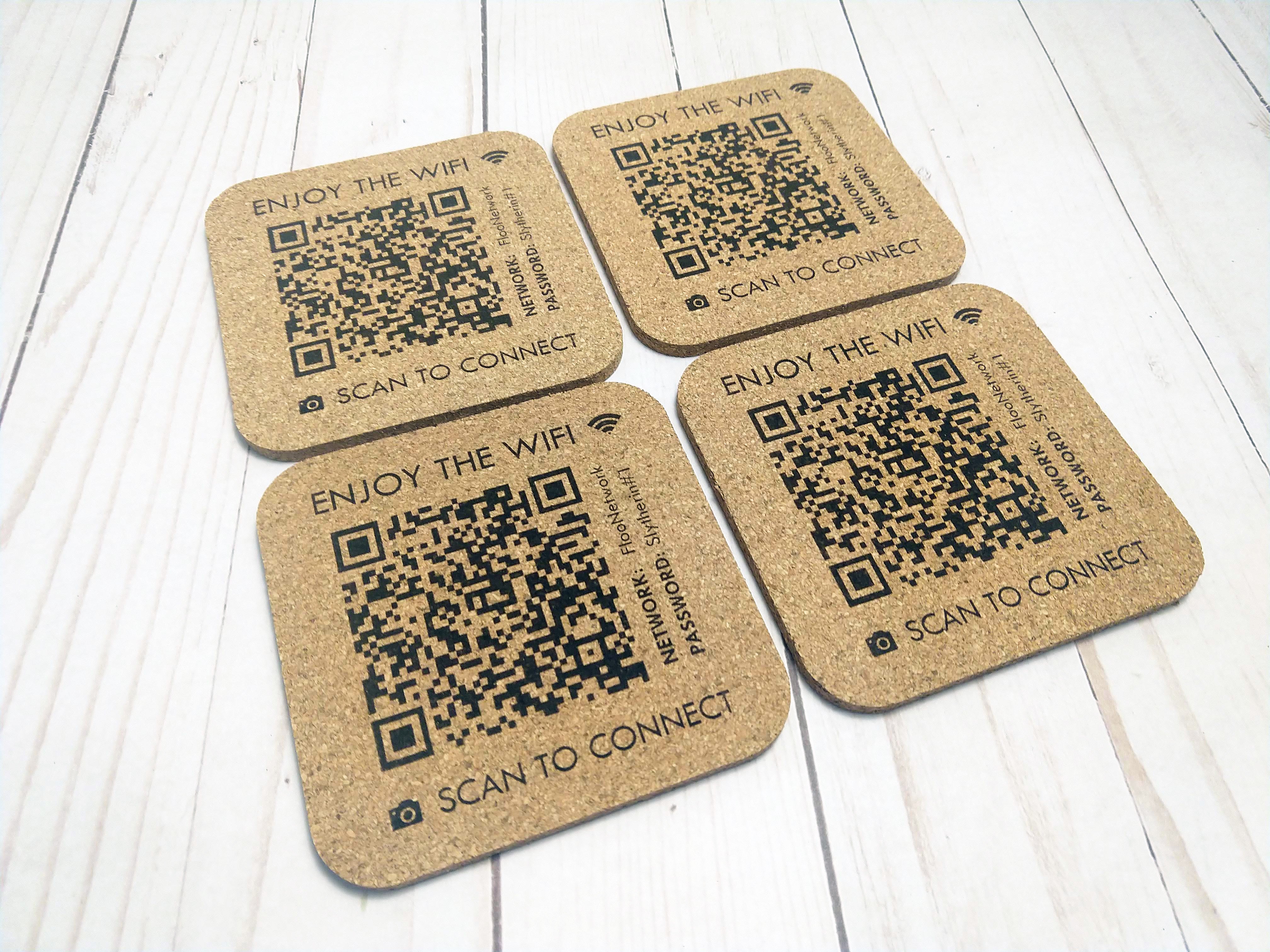 Wifi Cork Coaster Set – LIGNIN & LIGHT