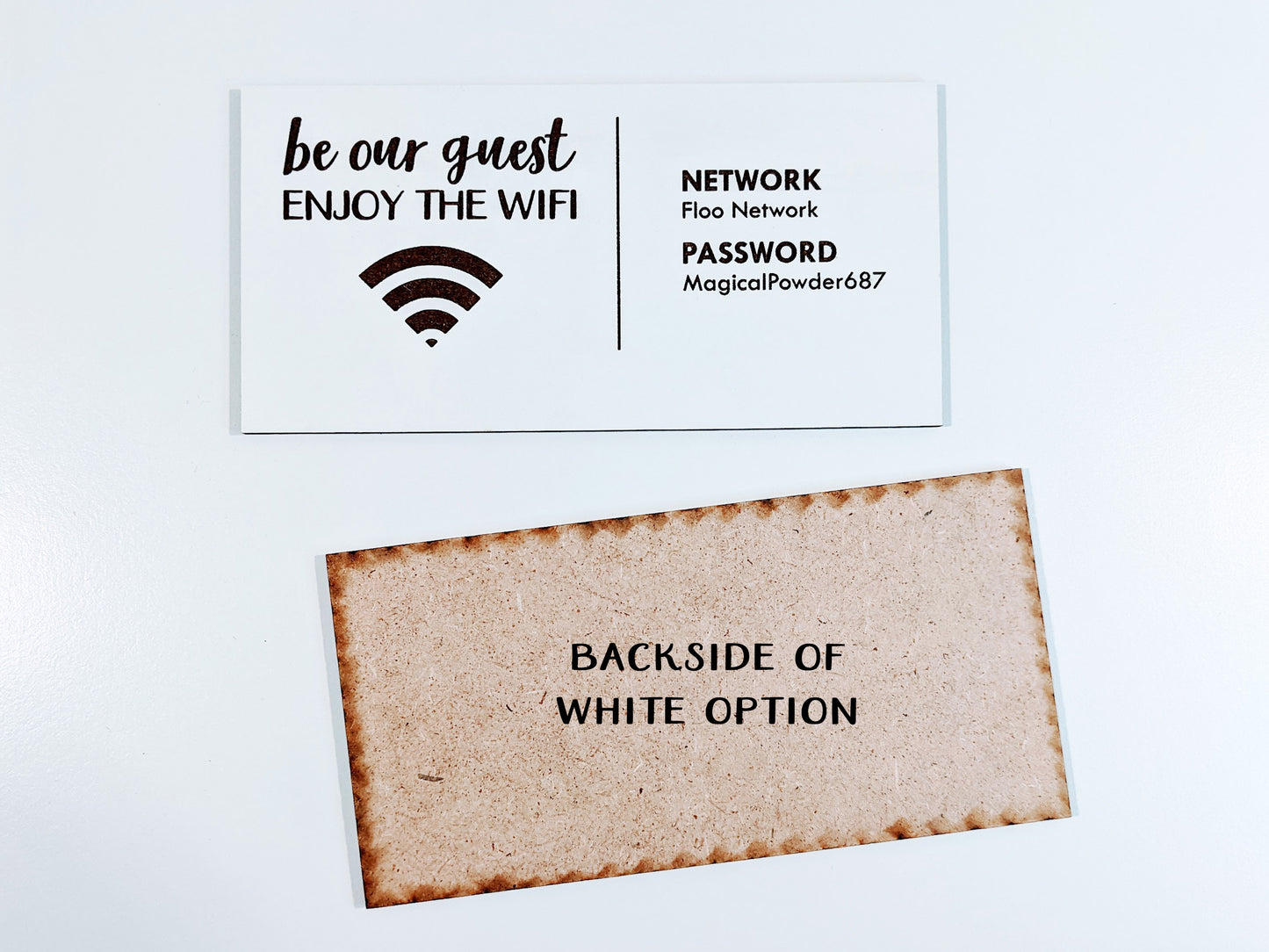 Wood Mini Wifi Password Sign