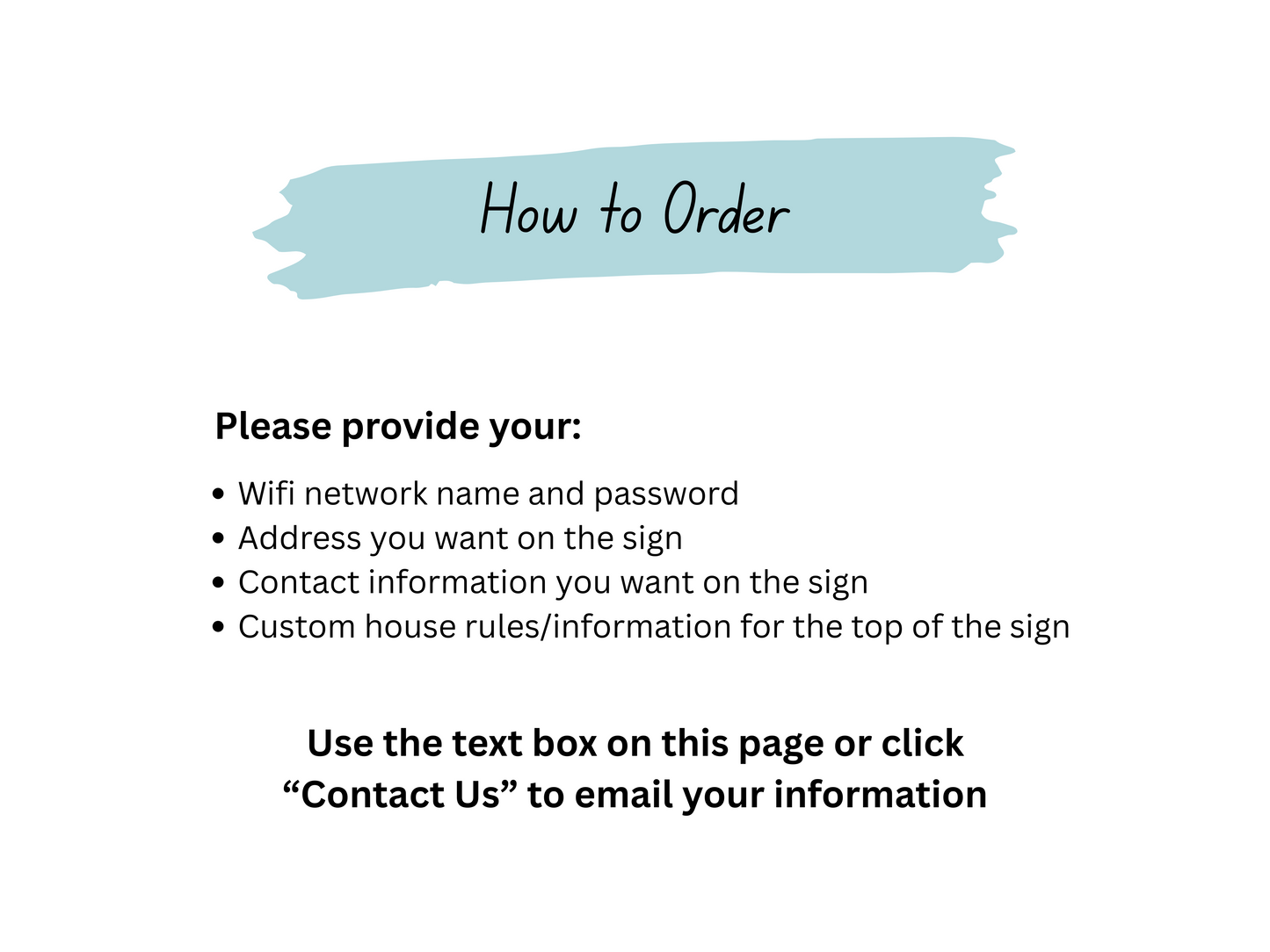 5x7 Custom House Rules Sign