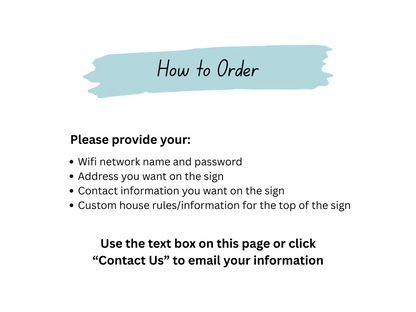 5x7 Custom House Rules Sign