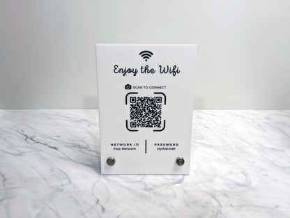 Wifi QR Code 5x7" Acrylic Sign
