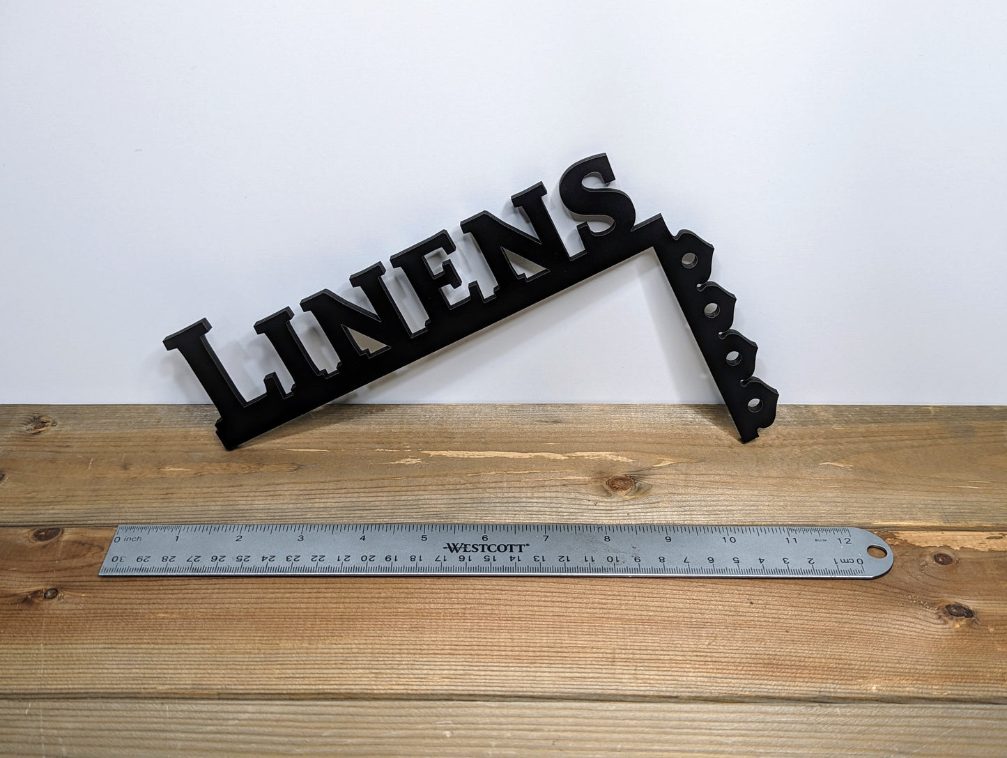 Linens Door Topper Corner Sign