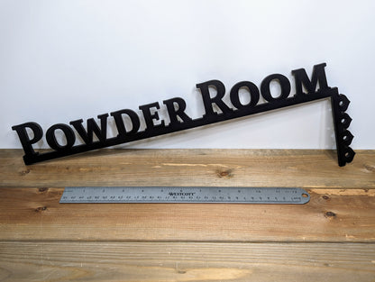 Powder Room Door Topper Corner Sign