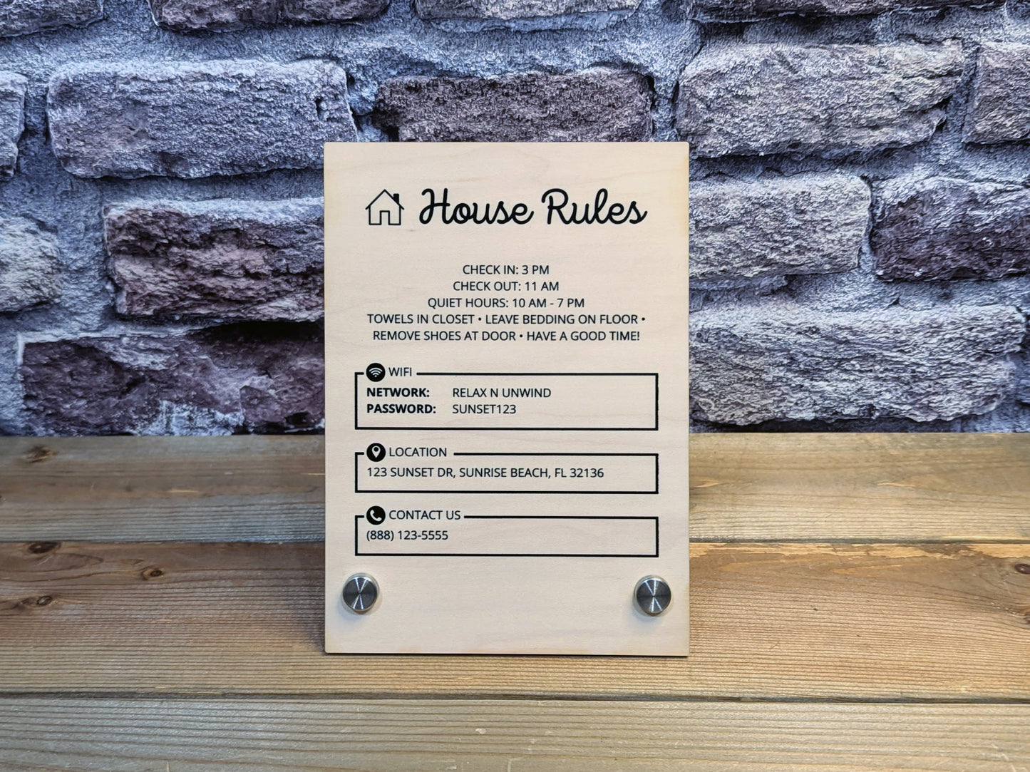 5x7 Custom House Rules Sign