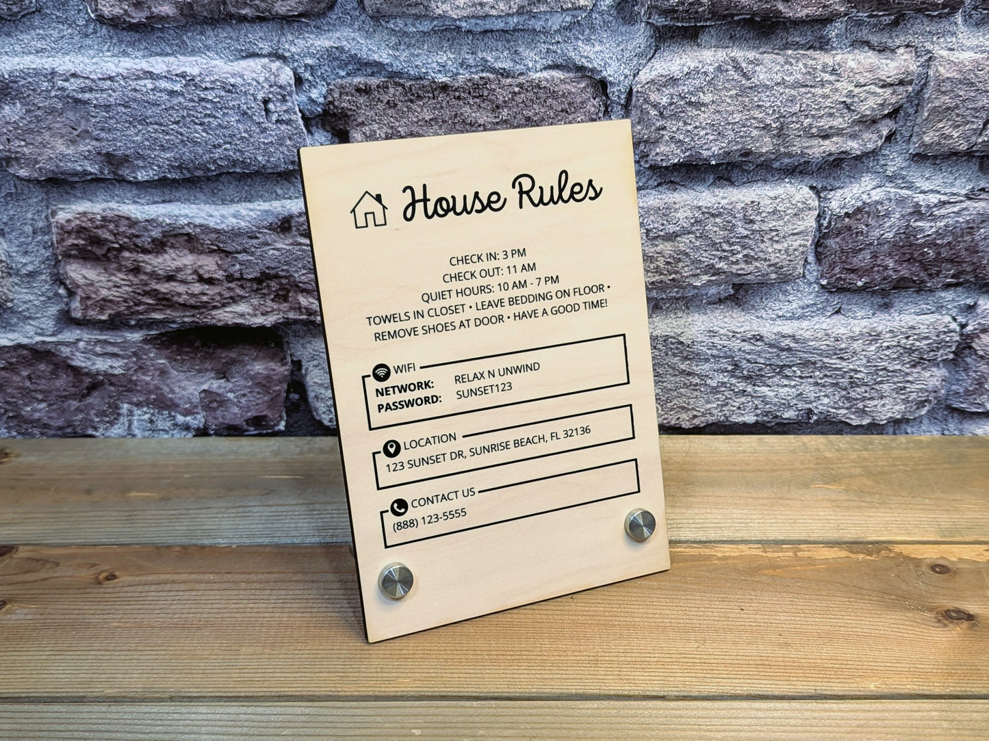5x7 Custom House Rules Sign