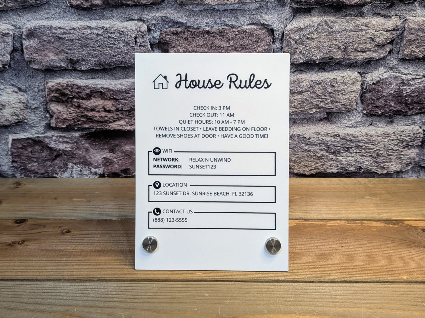 5x7 Custom House Rules Sign