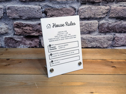 5x7 Custom House Rules Sign