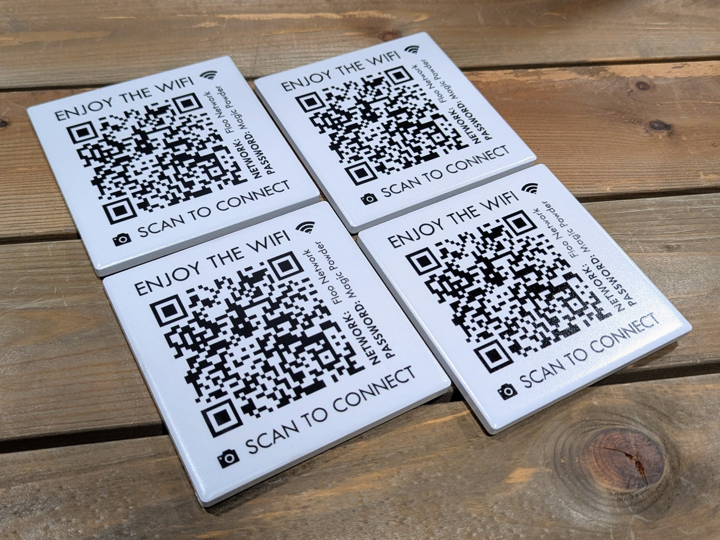Wifi Ceramic Coaster Set