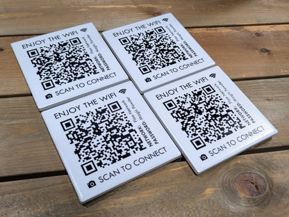 Wifi Ceramic Coaster Set