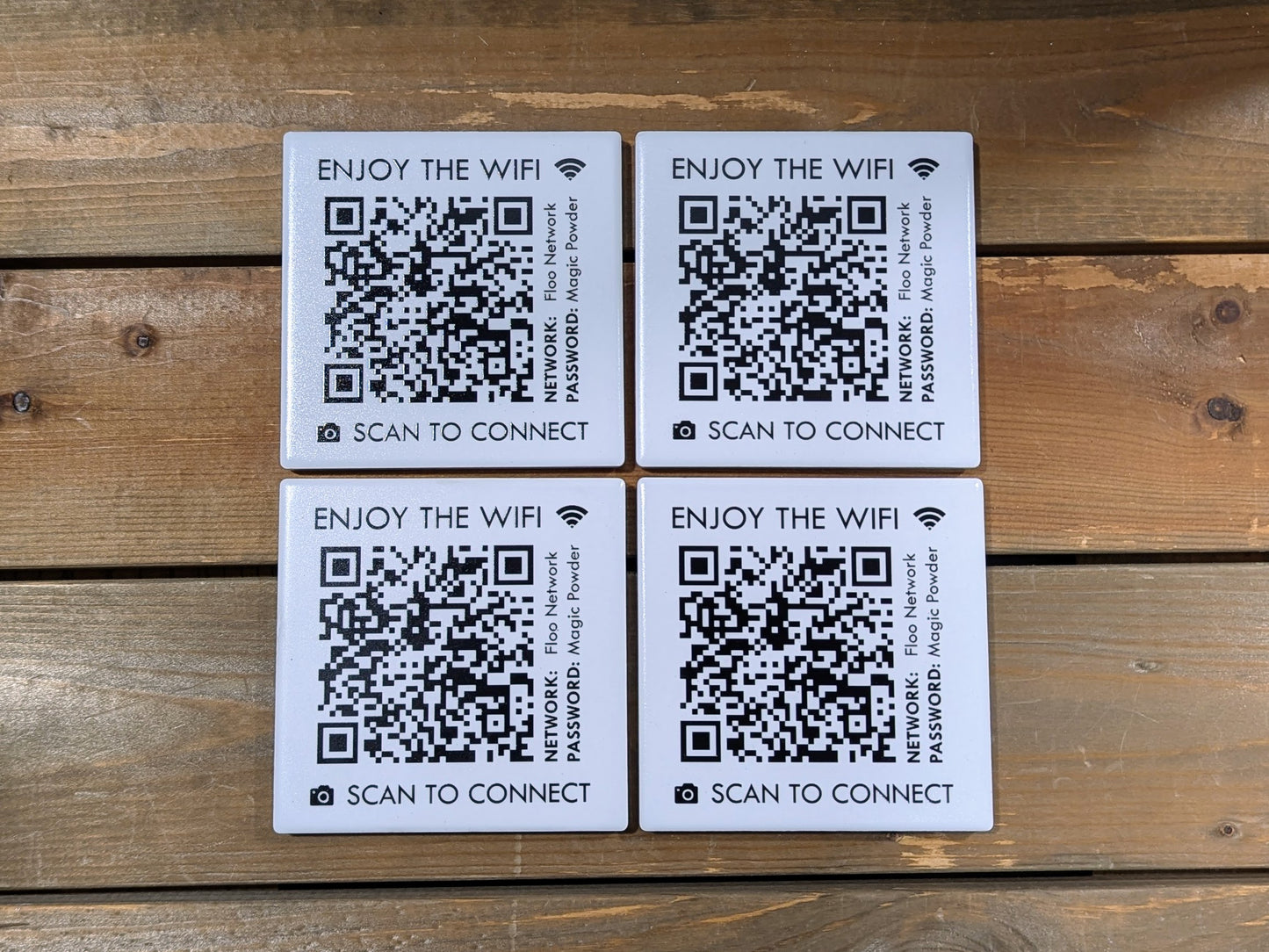 Wifi Ceramic Coaster Set