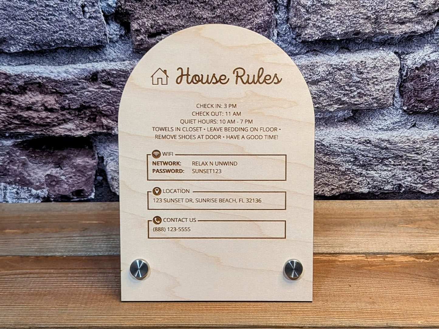 5x7 Custom House Rules Sign