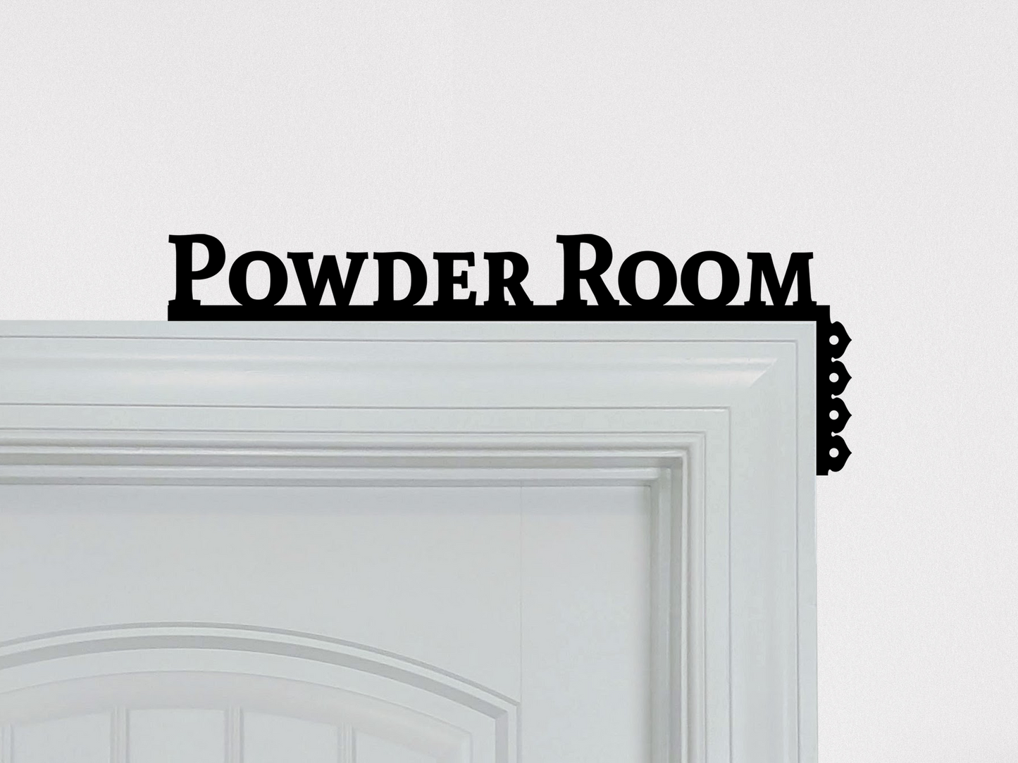 Powder Room Door Topper Corner Sign