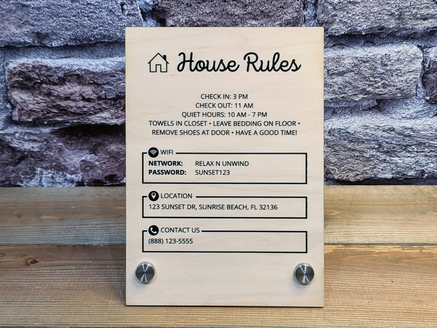 5x7 Custom House Rules Sign