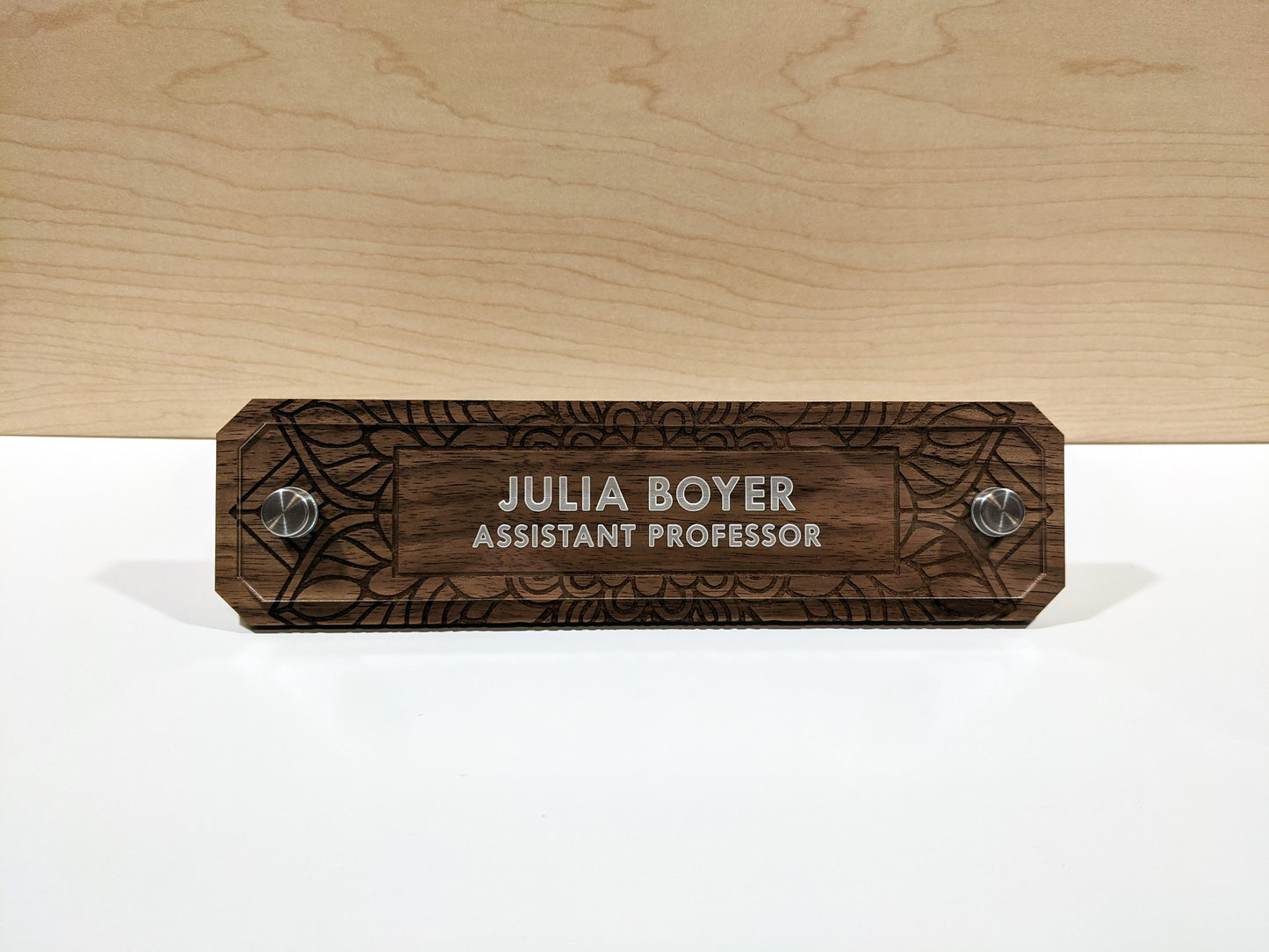 Floral Desk Name Plate