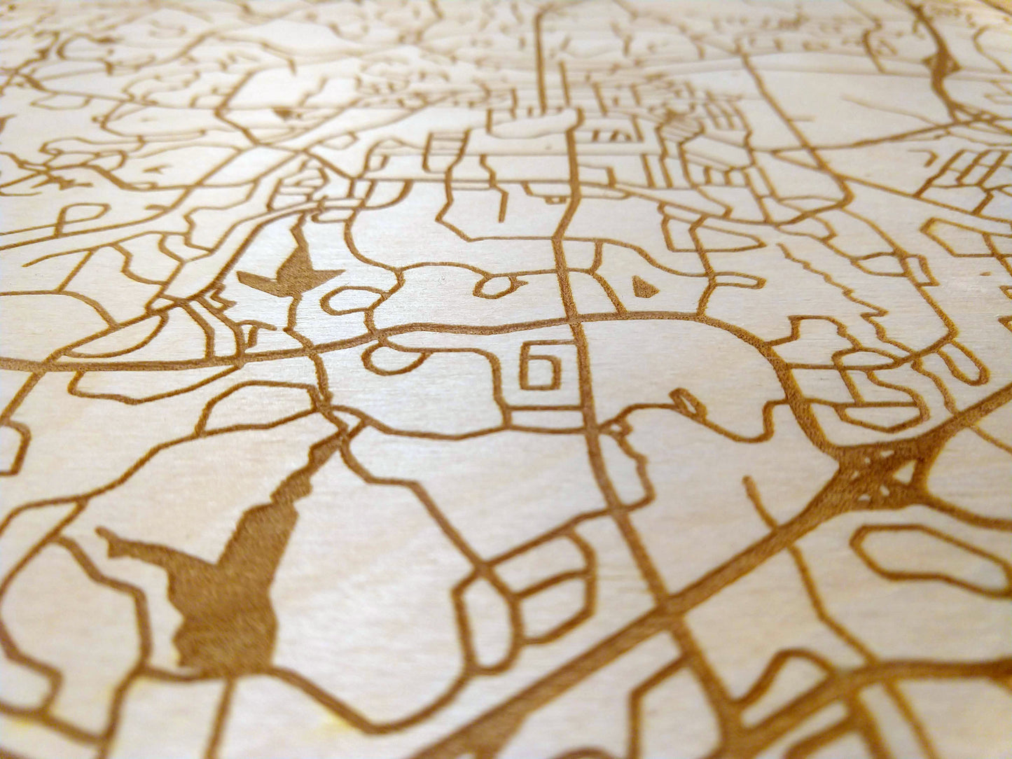 Custom Any City 12x12" Rustic Wood Map