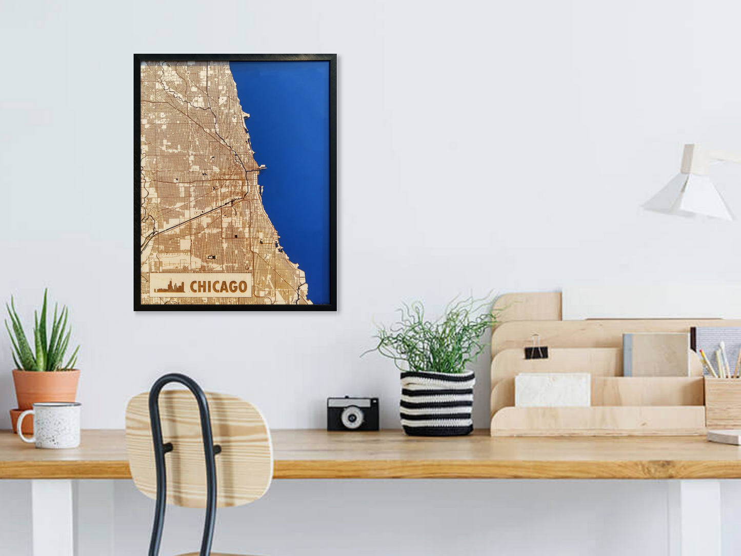 Custom Any City 11x14" Wood Map