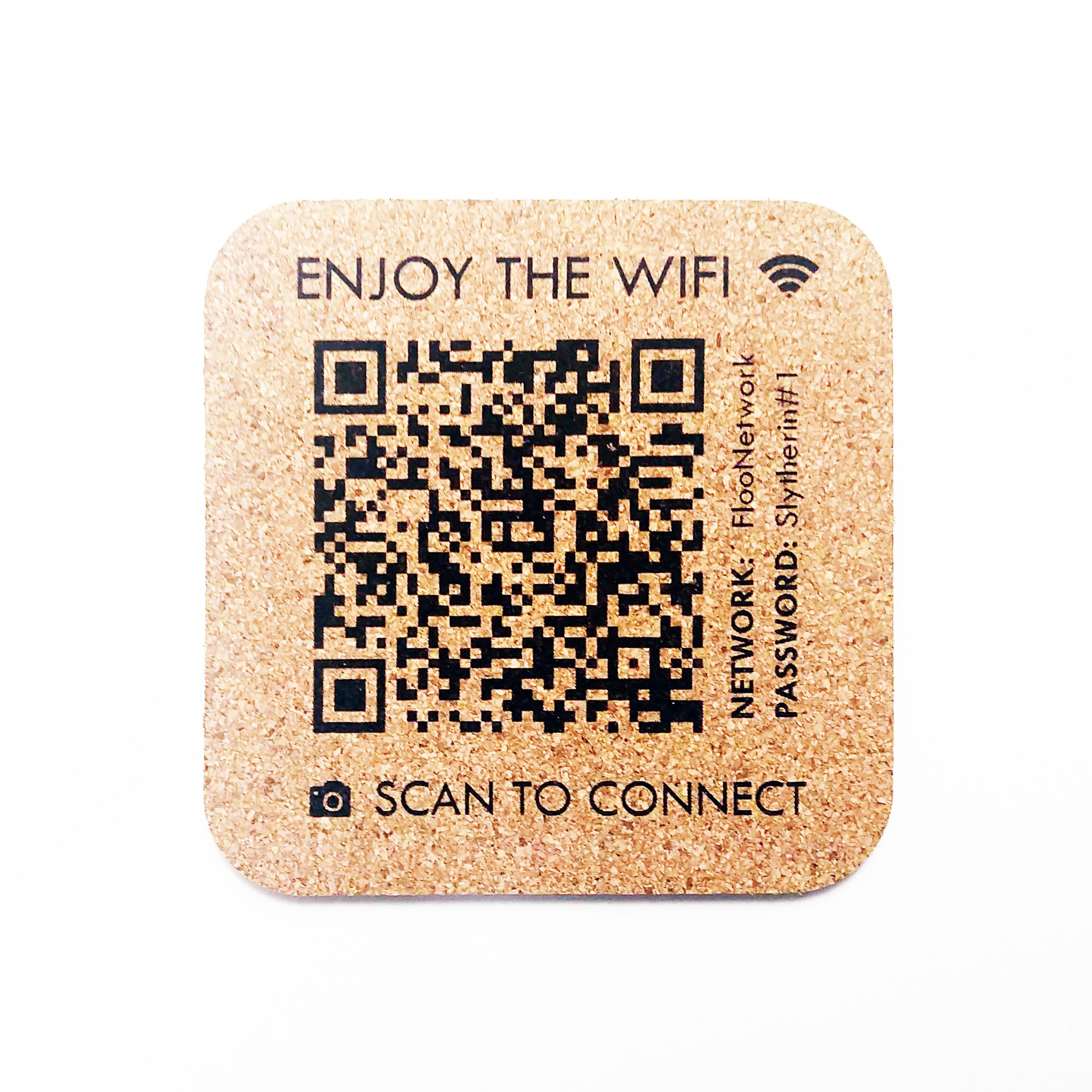 Wifi Cork Coaster Set LIGNIN LIGHT