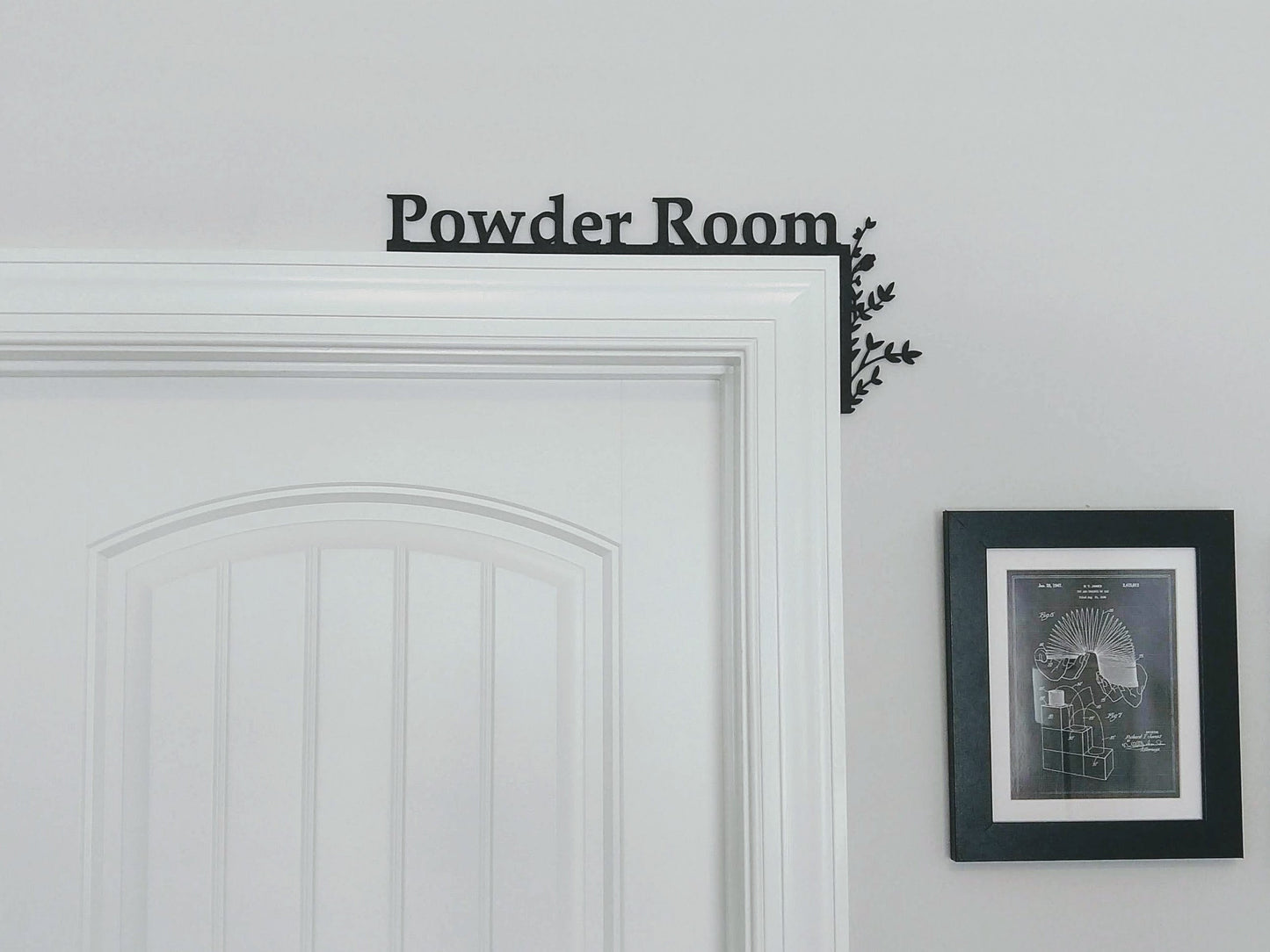 Powder Room "Over the Door" Door Topper Sign