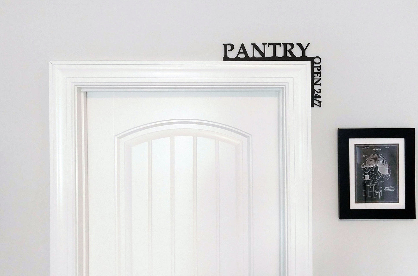 Pantry Open 24/7 "Over the Door" Door Topper Sign