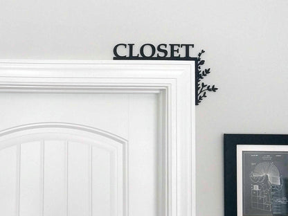 Closet "Over the Door" Door Topper Sign
