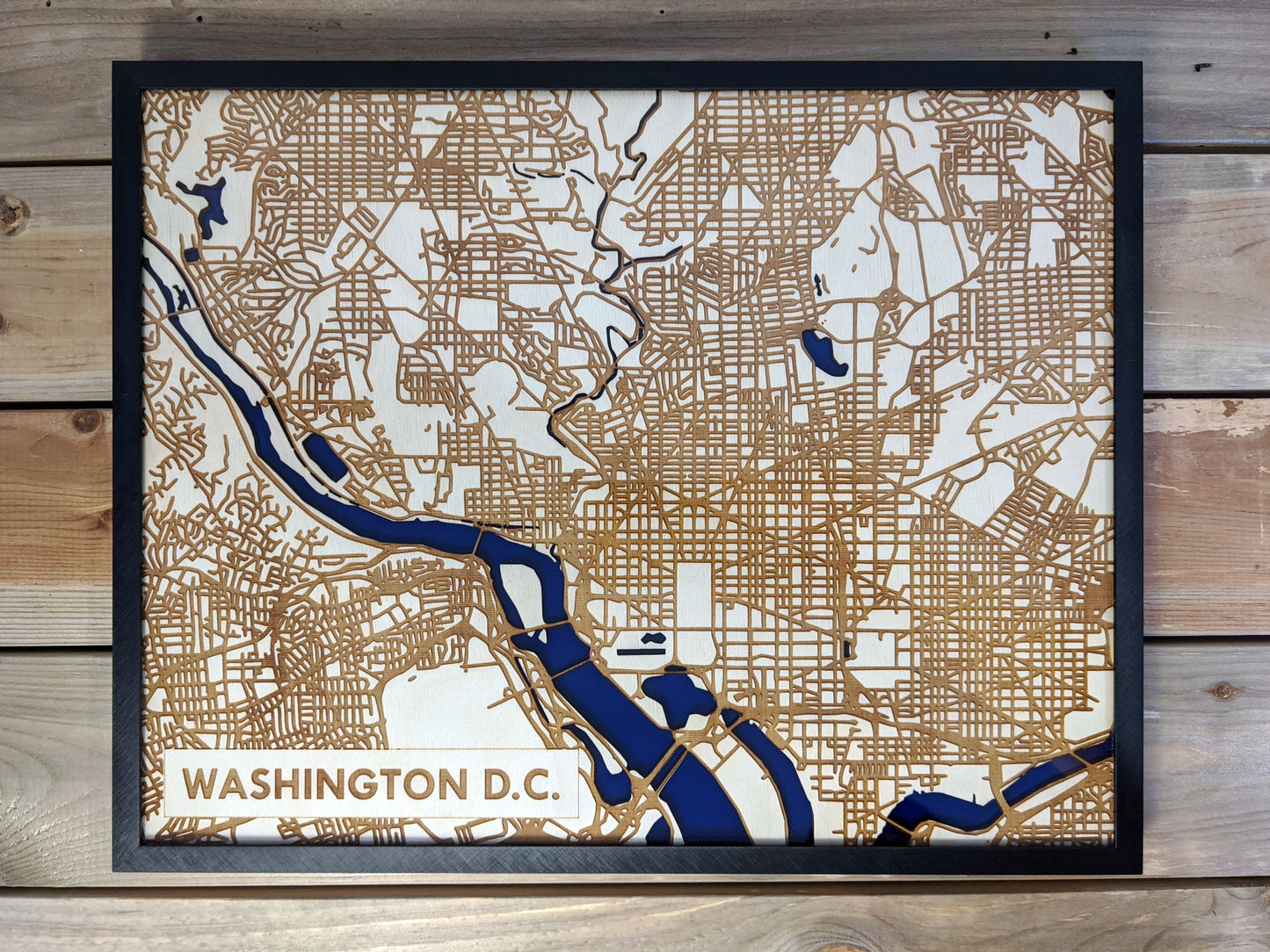 Washington DC 3D Wooden Map