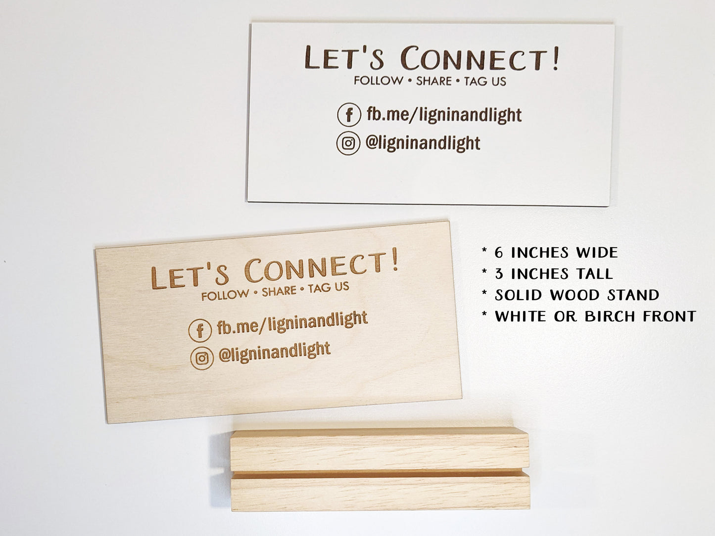 Wood Mini Social Media Sign